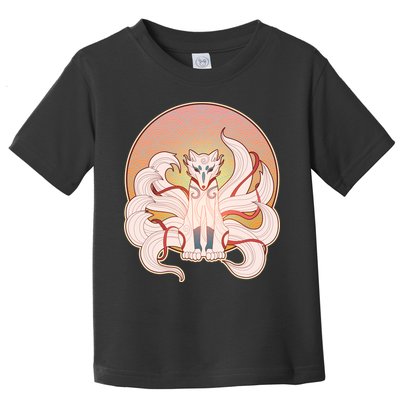 Japanese Nine Tails Kitsune Fox Emblem Pattern Toddler T-Shirt