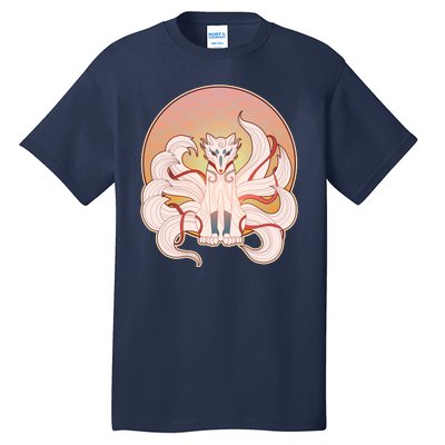 Japanese Nine Tails Kitsune Fox Emblem Pattern Tall T-Shirt