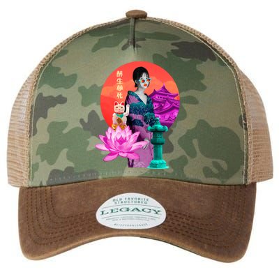 Japanese Photo Temple Legacy Tie Dye Trucker Hat