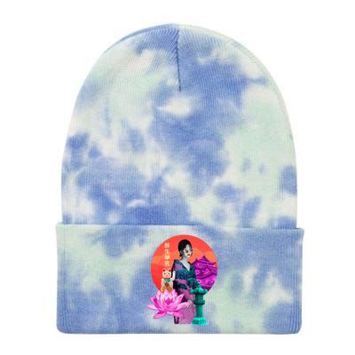 Japanese Photo Temple Tie Dye 12in Knit Beanie