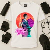 Japanese Photo Temple Cooling Performance Crew T-Shirt