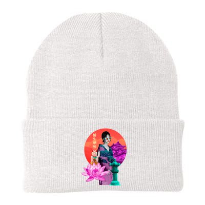 Japanese Photo Temple Knit Cap Winter Beanie