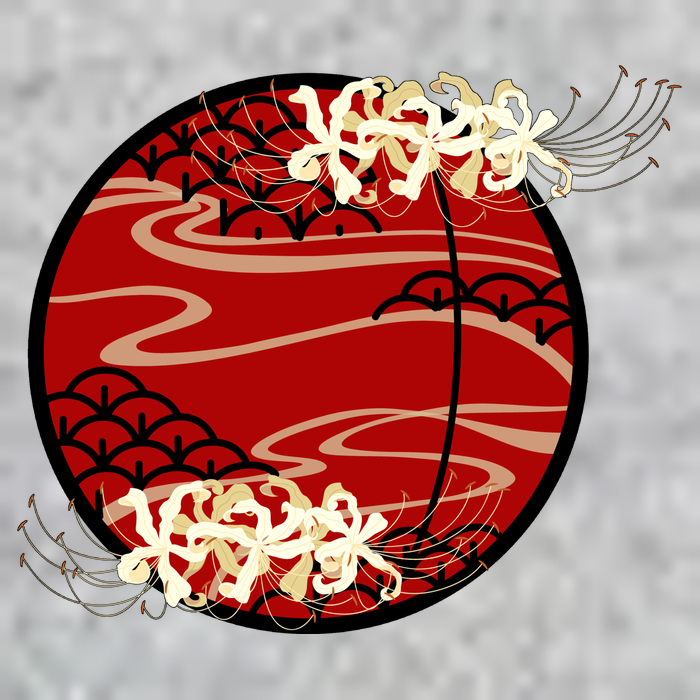 Japanese Spider Lily V-Neck T-Shirt