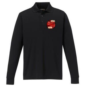 Japanese Spider Lily Performance Long Sleeve Polo