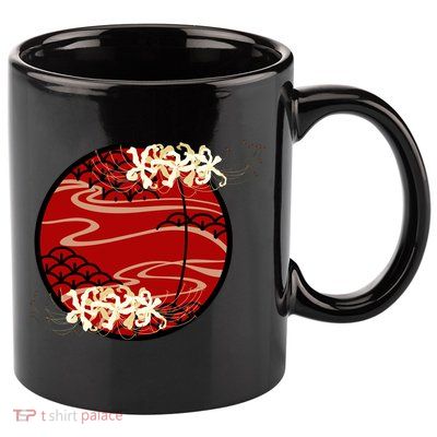 Japanese Spider Lily 11oz C Handle Ceramic Mug