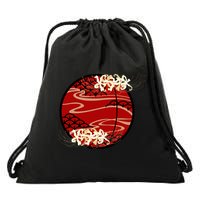 Japanese Spider Lily Drawstring Bag