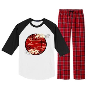 Japanese Spider Lily Raglan Sleeve Pajama Set