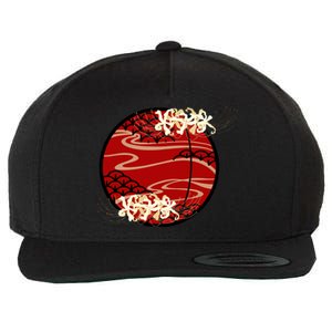 Japanese Spider Lily Wool Snapback Cap