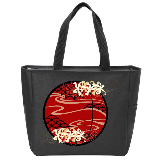 Japanese Spider Lily Zip Tote Bag