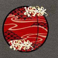 Japanese Spider Lily Cotton Canvas Backpack