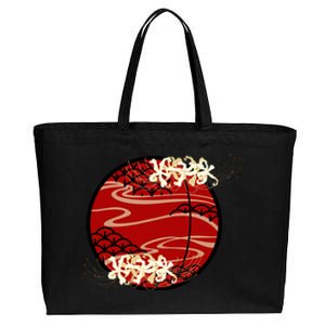 Japanese Spider Lily Cotton Canvas Jumbo Tote