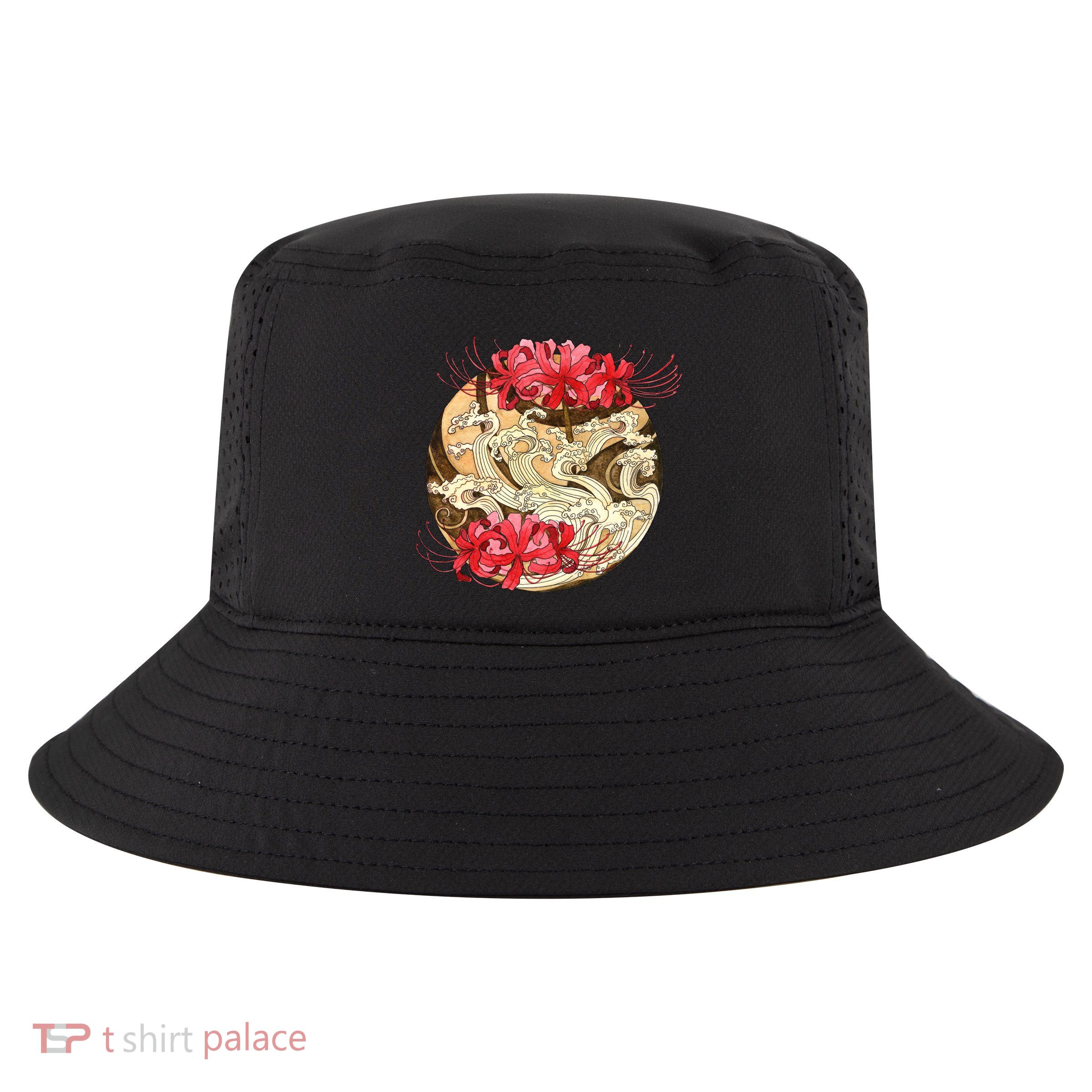 Japanese Spider Lily Watercolor Cool Comfort Performance Bucket Hat