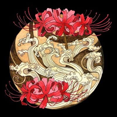 Japanese Spider Lily Watercolor T-Shirt