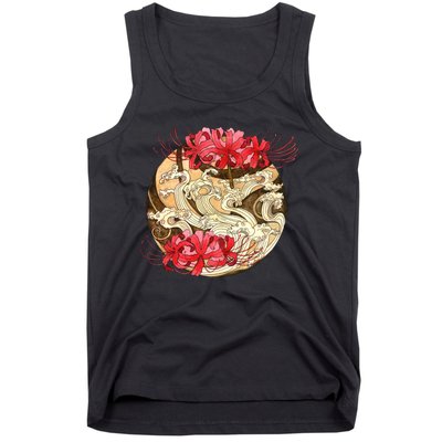 Japanese Spider Lily Watercolor Tank Top