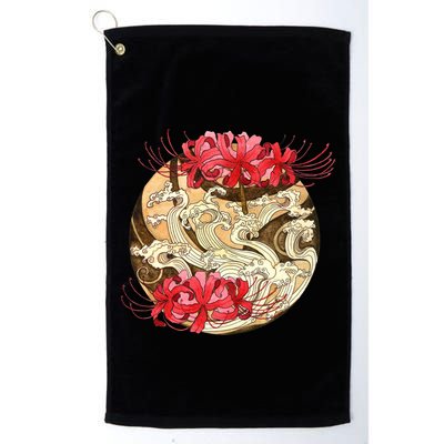 Japanese Spider Lily Watercolor Golf Towel