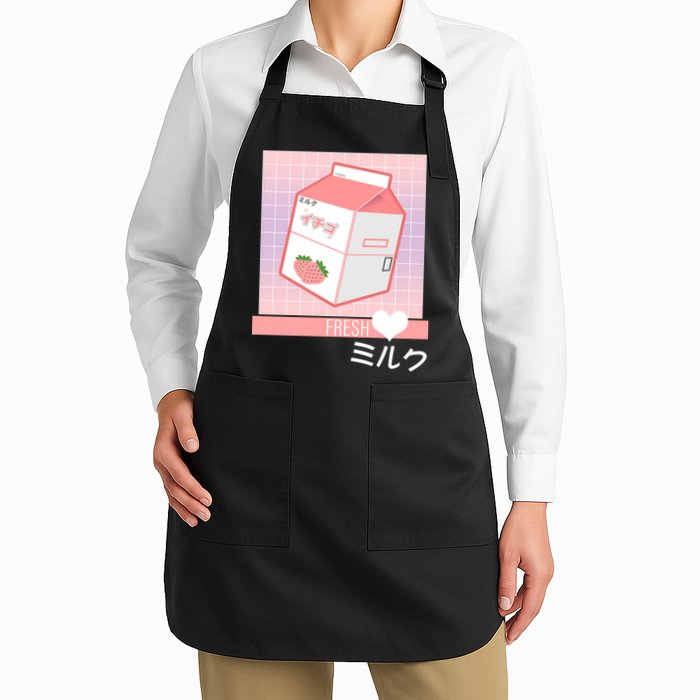 Japanese Vaporwave Strawberry Milk Box Apron
