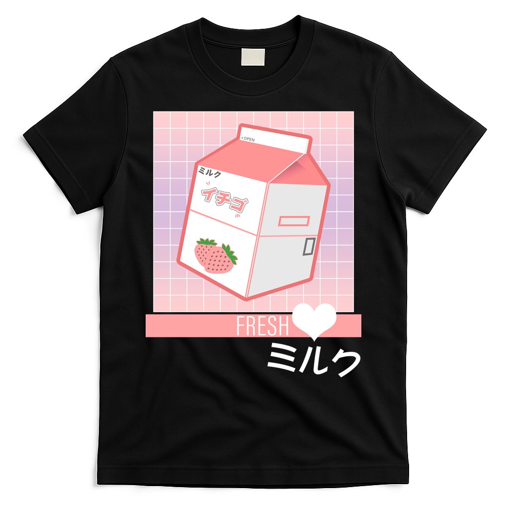 Japanese Vaporwave Strawberry Milk Box T-Shirt