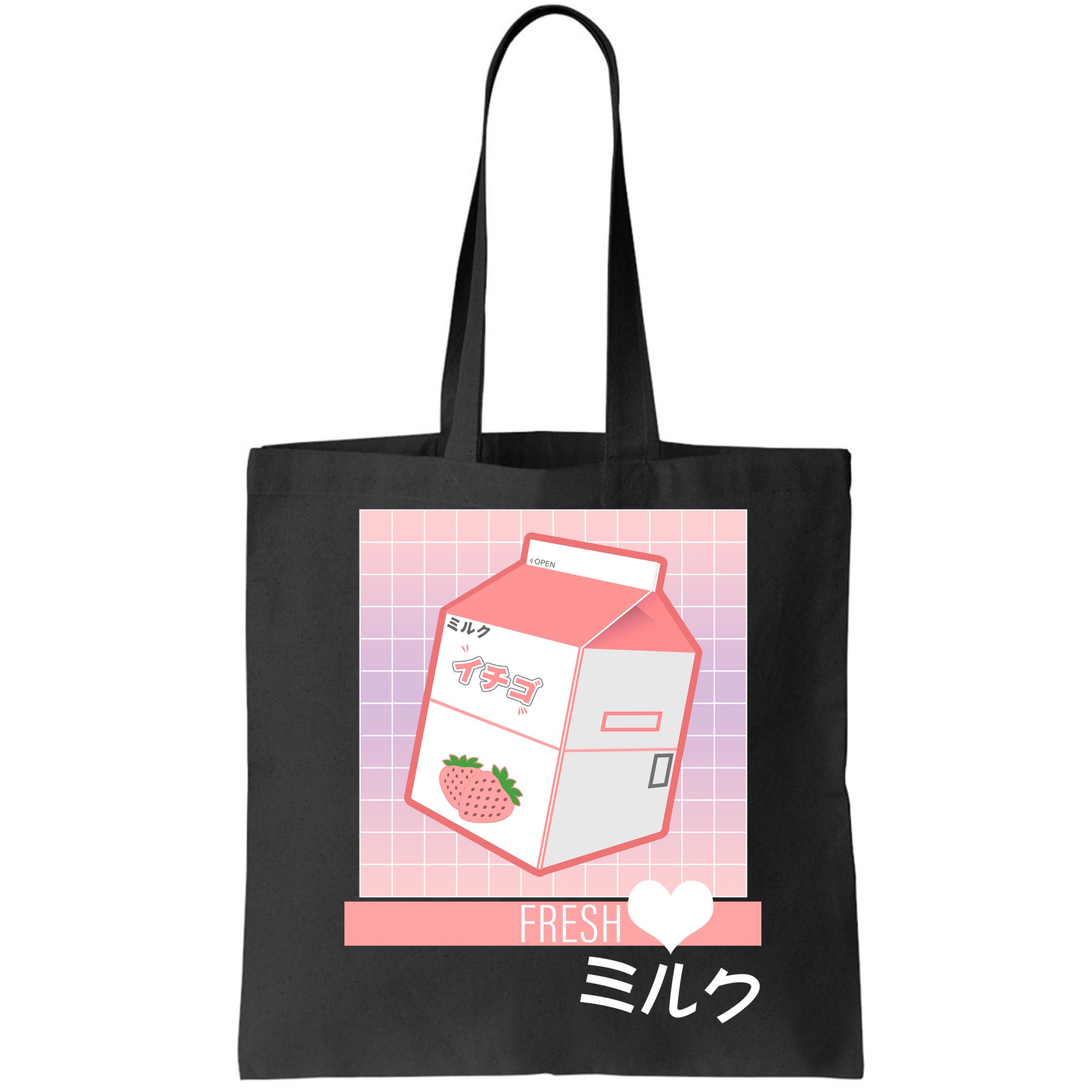 Japanese Vaporwave Strawberry Milk Box Bag