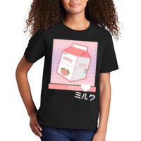 Japanese Vaporwave Strawberry Milk Box Kids T-Shirt