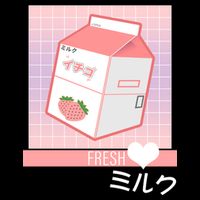 Japanese Vaporwave Strawberry Milk Box Kids T-Shirt
