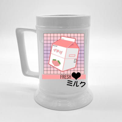 Japanese Vaporwave Strawberry Milk Box Beer Stein