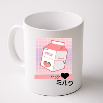 Japanese Vaporwave Strawberry Milk Box Coffee Mug