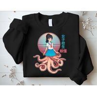 Japanese Yokai Monster Octopus School Girl Sweatshirt