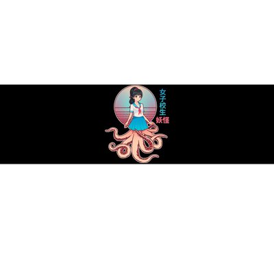 Japanese Yokai Monster Octopus School Girl Bumper Sticker