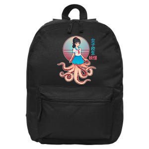 Japanese Yokai Monster Octopus School Girl 16 in Basic Backpack