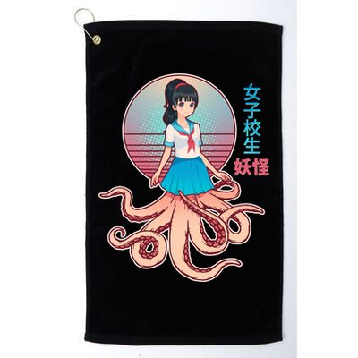 Japanese Yokai Monster Octopus School Girl Golf Towel