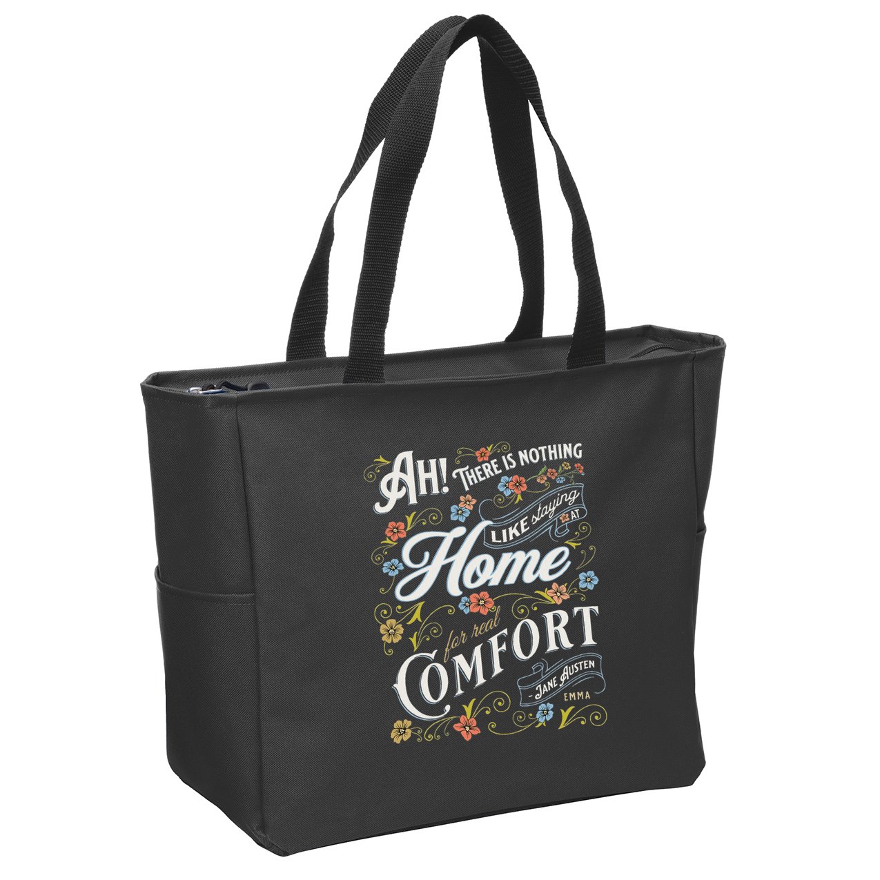 Jane Austen Quote Emma Zip Tote Bag