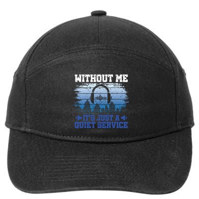 Just A Quiet Service Church Sound Guy Gift 7-Panel Snapback Hat