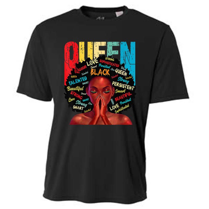 Juneteenth African Queen  Educated Black Cooling Performance Crew T-Shirt