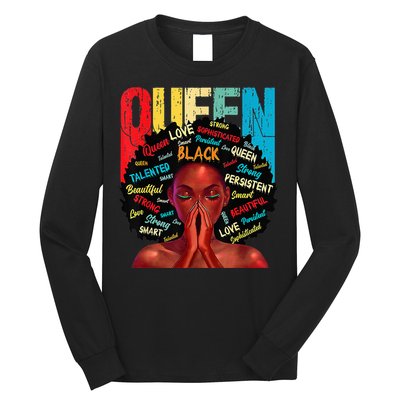 Juneteenth African Queen  Educated Black Long Sleeve Shirt