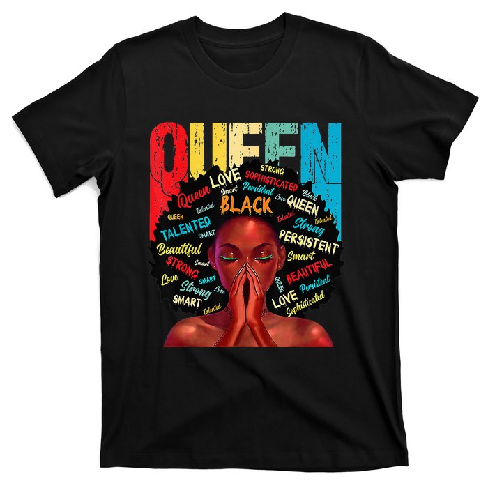 Juneteenth African Queen  Educated Black T-Shirt