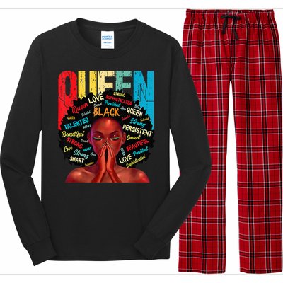 Juneteenth African Queen  Educated Black Long Sleeve Pajama Set