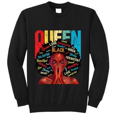 Juneteenth African Queen  Educated Black Tall Sweatshirt