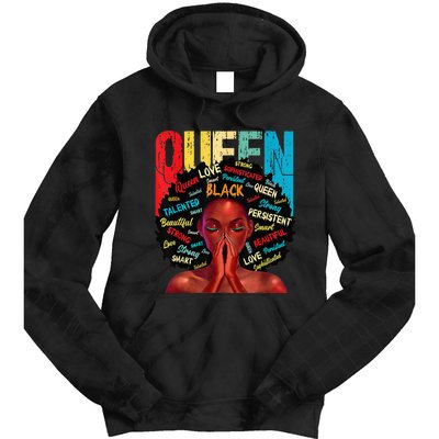 Juneteenth African Queen  Educated Black Tie Dye Hoodie