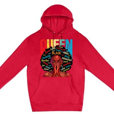 Juneteenth African Queen  Educated Black Premium Pullover Hoodie