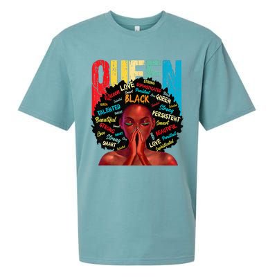 Juneteenth African Queen  Educated Black Sueded Cloud Jersey T-Shirt