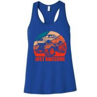 Just Awesome Retro Vintage Monster Truck Gift Women's Racerback Tank