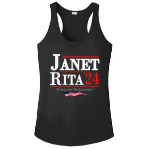 Janet And Rita 2024 Here Come The Grannies Ladies PosiCharge Competitor Racerback Tank