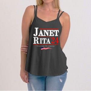 Janet And Rita 2024 Here Come The Grannies Women's Strappy Tank