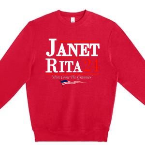 Janet And Rita 2024 Here Come The Grannies Premium Crewneck Sweatshirt