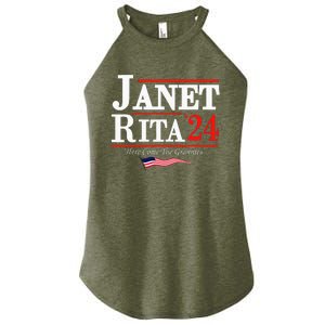 Janet And Rita 2024 Here Come The Grannies Women's Perfect Tri Rocker Tank