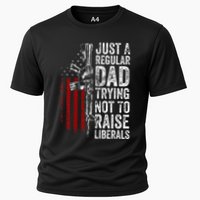 Just A Regular Dad Trying Not To Raise Liberals Performance Shirt