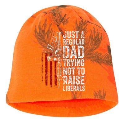 Just A Regular Dad Trying Not To Raise Liberals Kati - Camo Knit Beanie