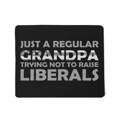 Just A Regular Grandpa Trying Not To Raise Liberals Dad Mousepad