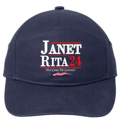 Janet And Rita 2024 Here Come The Grannies 7-Panel Snapback Hat