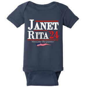 Janet And Rita 2024 Here Come The Grannies Baby Bodysuit